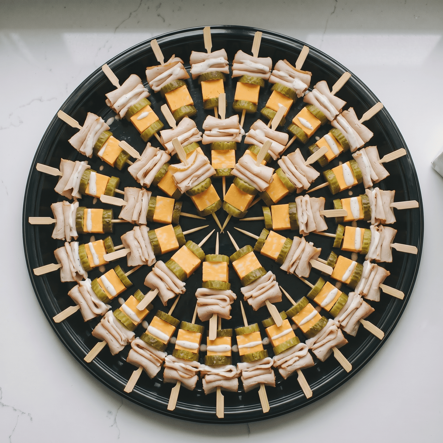 Chicken + Pickle Skewer Tray - Butter Catering KC | Kansas City Catering