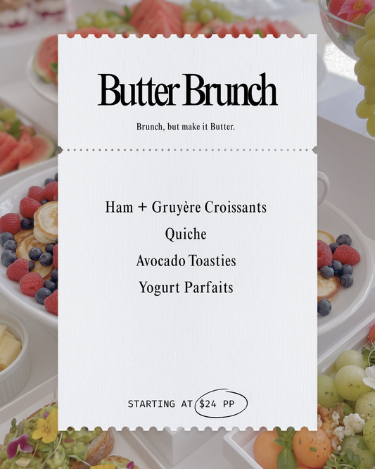 Butter Brunch Menu | Per Person