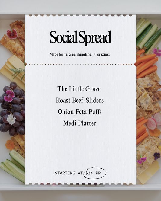 Social Spread Menu | Per Person