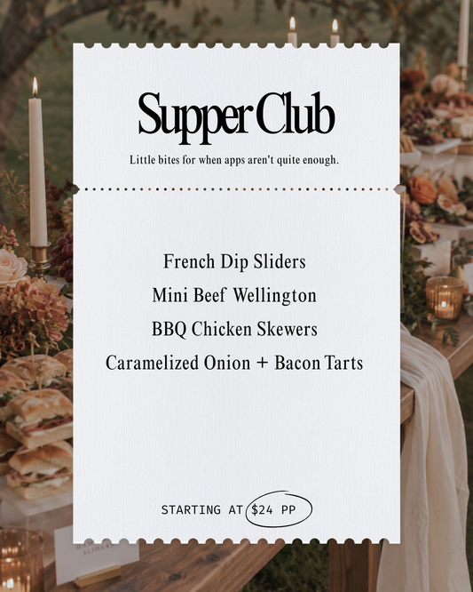 The Supper Club Menu