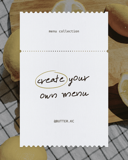 Create Your Own Bites Menu - Butter Catering KC | Kansas City Catering