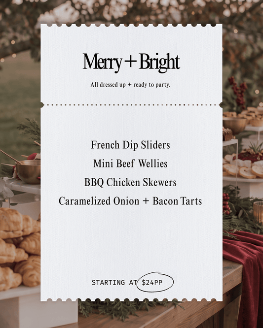Merry + Bright | Per Person - Butter Catering KC | Kansas City Catering