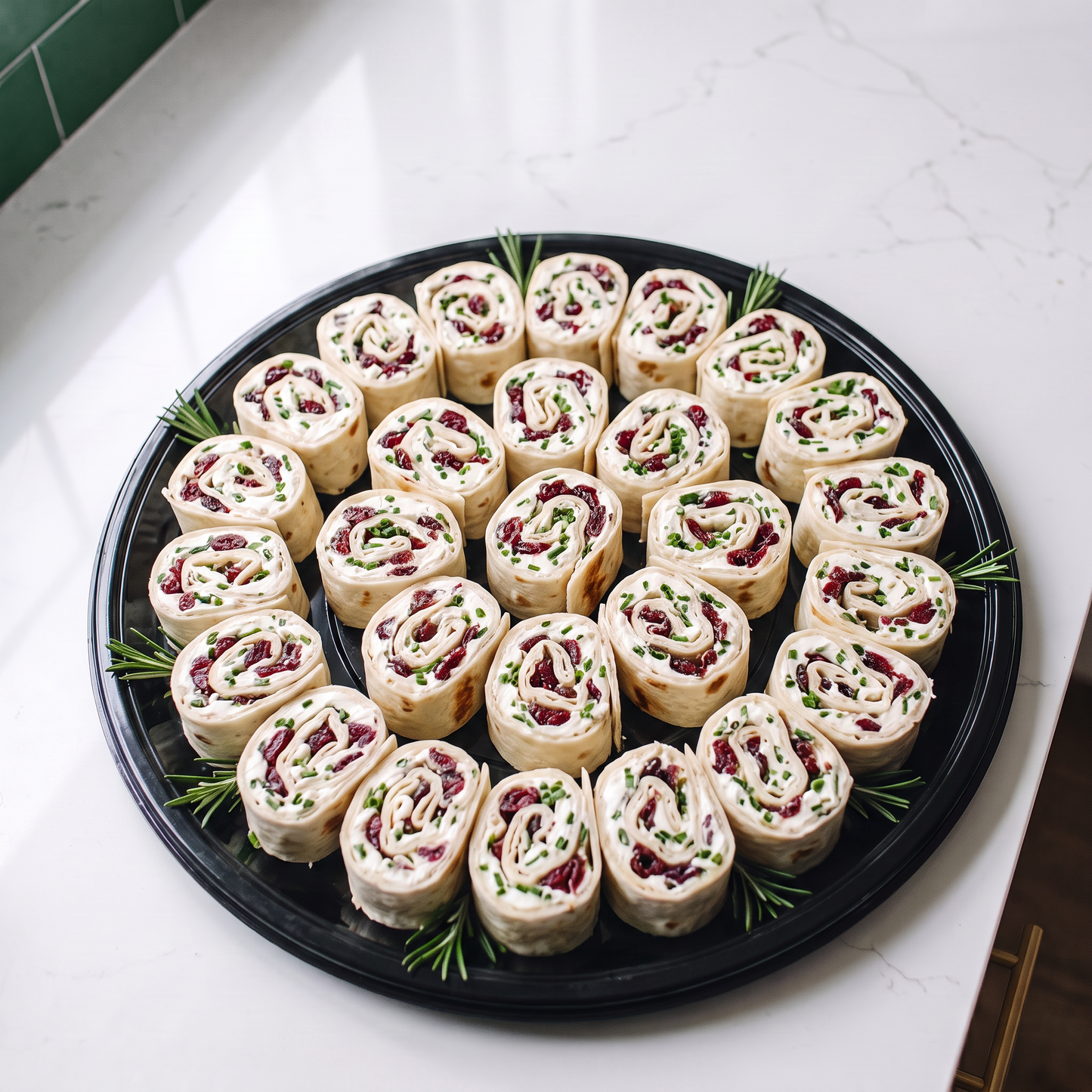Merry Pinwheels Tray