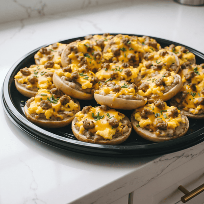 Mini Breakfast Bagel Pizza Tray - Butter Catering KC | Kansas City Catering
