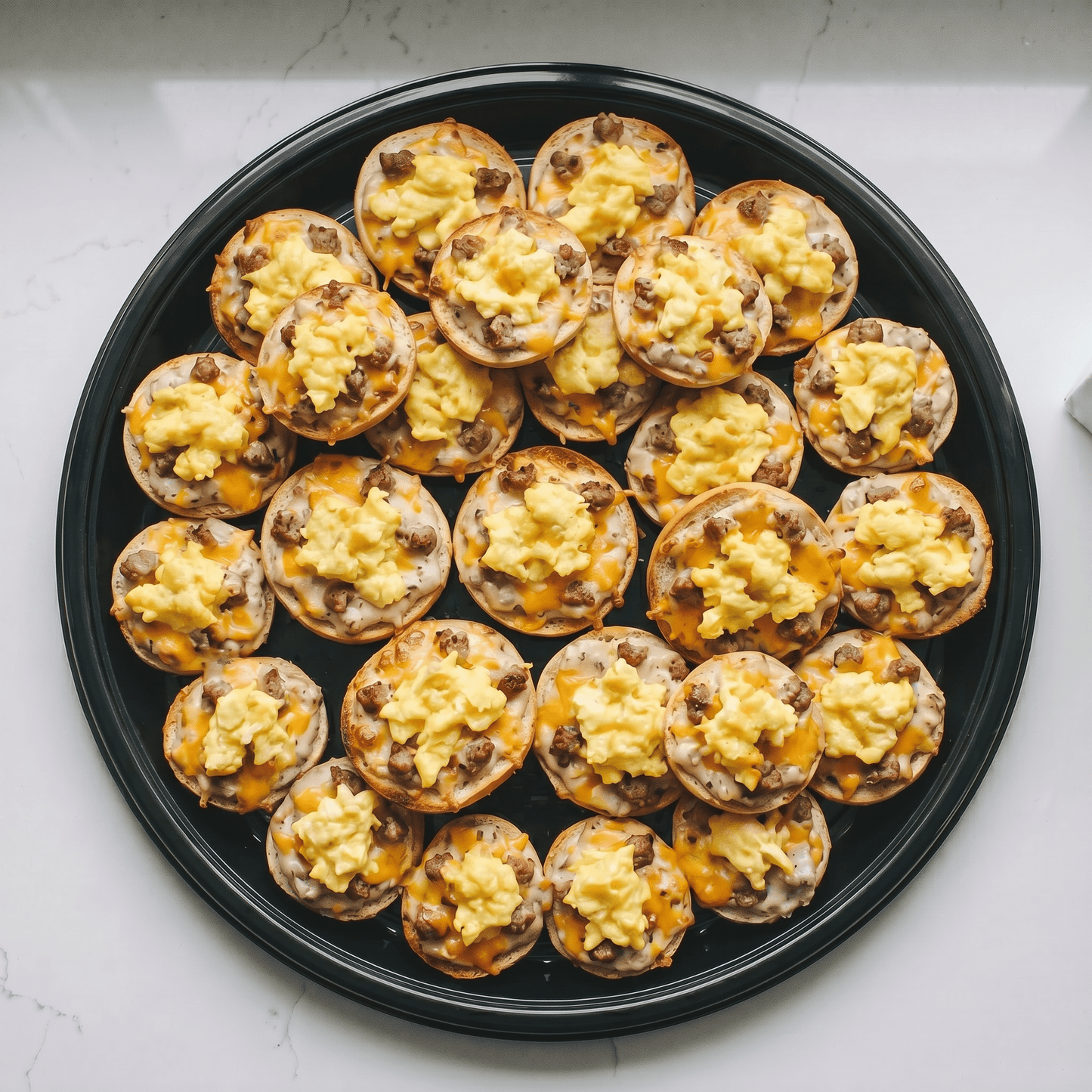 Mini Breakfast Bagel Pizza Tray - Butter Catering KC | Kansas City Catering