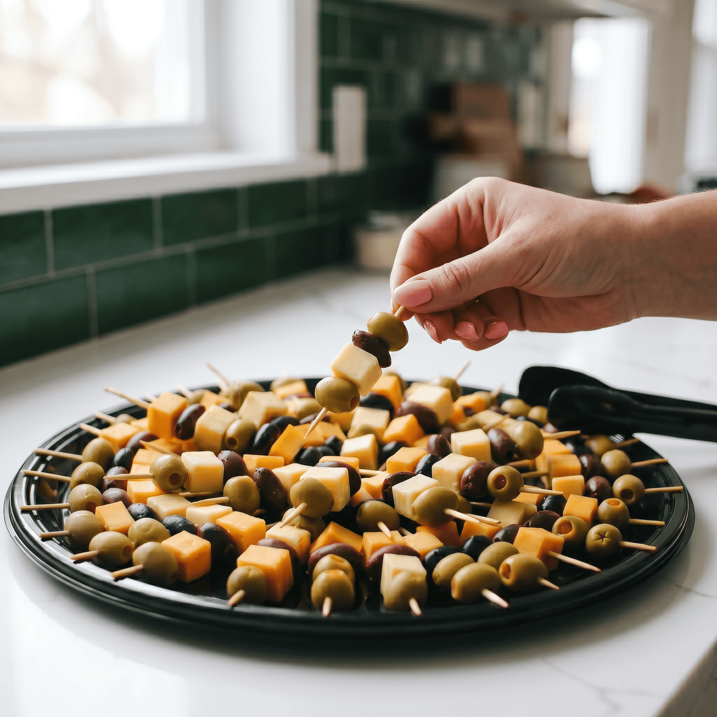 Olive + Cheddar Skewer Tray - Butter KC | Kansas City Catering