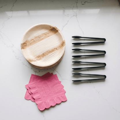 Plate, Napkin + Tong Bundle - Butter Catering KC | Kansas City Catering