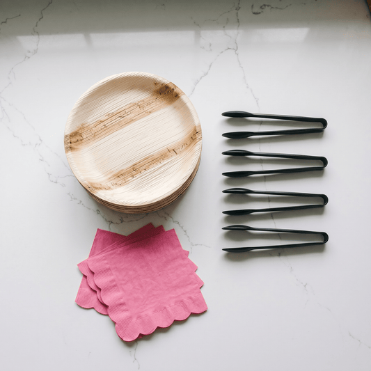 Plate, Napkin + Tong Bundle - Butter Catering KC | Kansas City Catering