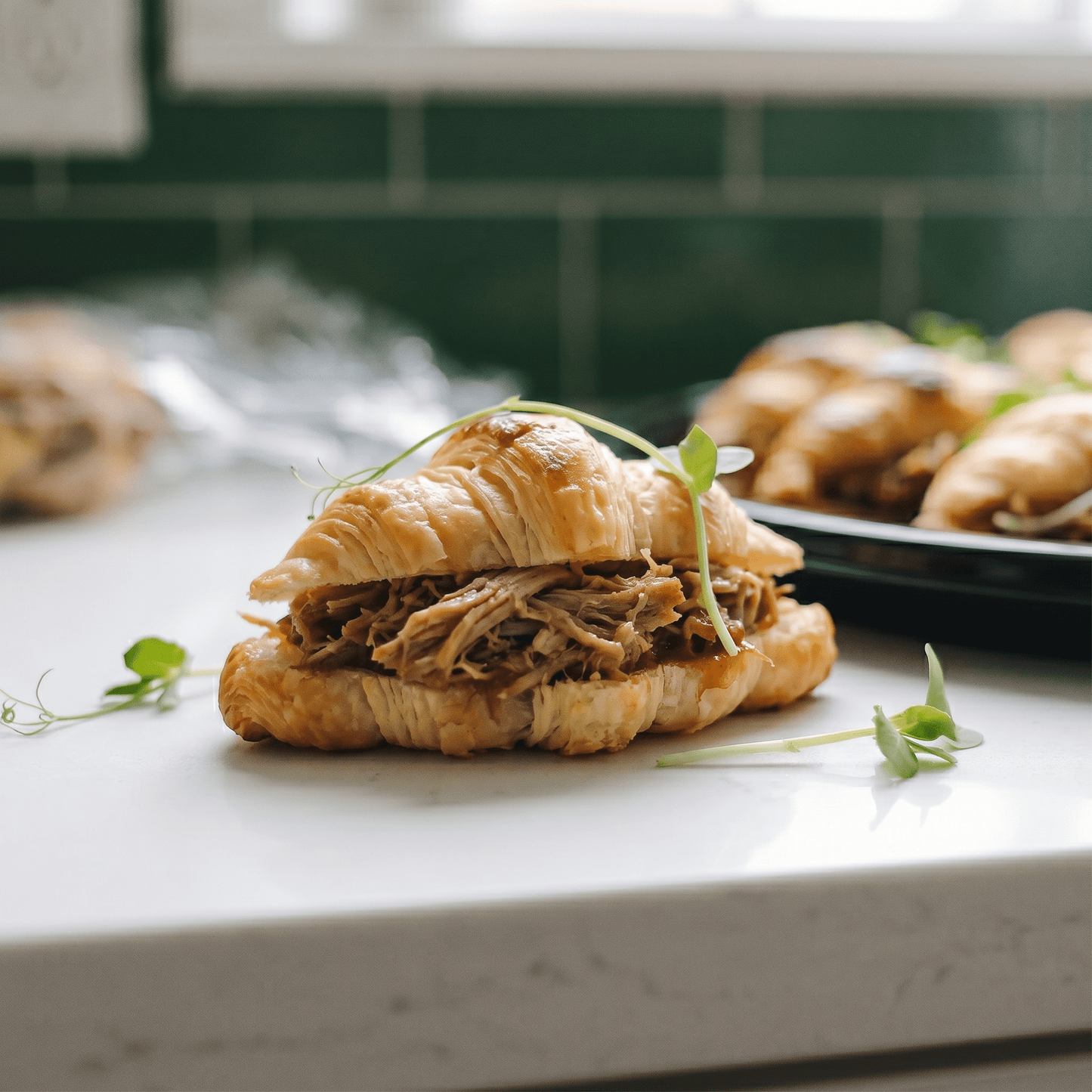 Pulled Pork Croissant Tray - Butter Catering KC | Kansas City Catering