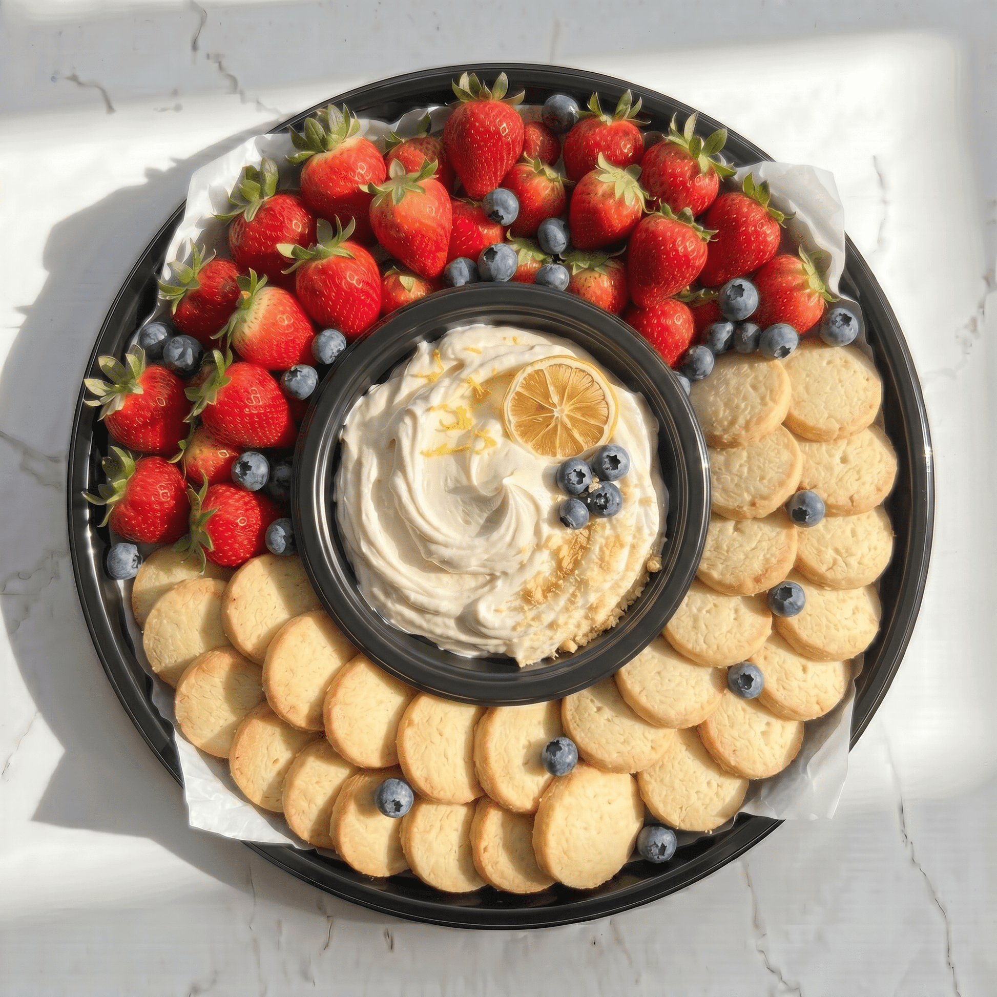 The Lemon Cream Dip Tray 🍋 - Butter Catering KC | Kansas City Catering